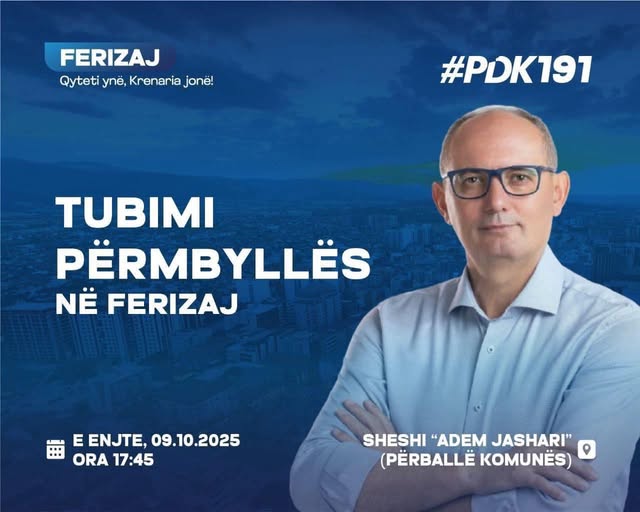 Agim Aliu sot mban tubimin përmbyllës në sheshin e Ferizajt